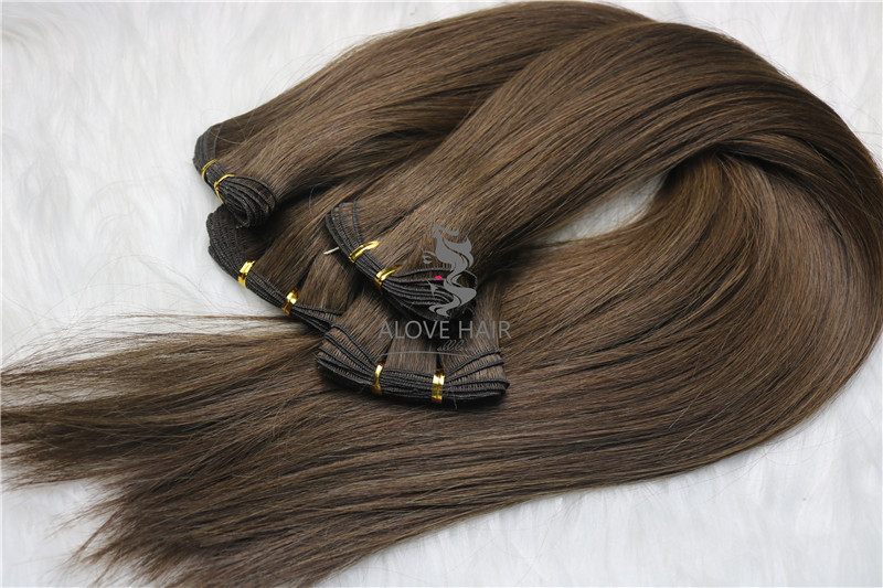 Cuticle remy hair extensions hand tied weft wholesale